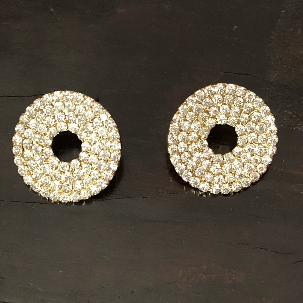 Round Strass crystals earrings